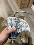 Kohler K-11010-VB-0 Imperial Blue Vas Ceramic Faucet (match Dragon Sink) Used. Fixed Price $499.00.