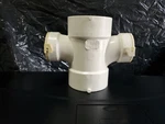 Genova 3" X 2" Reducing Double Sanitary Tee W/twist-lok Tabs Sched 40. Fixed Price $34.99.