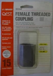 Female Threaded Coupling Connects - Two 3/4" Pipes, Qest QCC44F. Fixed Price $5.25.