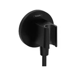 Hansgrohe Fixfit Wall Outlet Round With Handshower Holder Matte Black. Fixed Price $184.29.