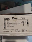 New Sloan Royal Flushometer Model 110. Fixed Price $125.00.