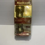 Kwikset Privacy Locking Door Knob Polished Brass Gold, Bedroom Bathroom. Fixed Price $5.00.