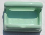 Vtg Nos Jadeite Green Ceramic Tile-in Wall Mount Bathroom Soap Shower Grab Bar. Fixed Price $95.00.