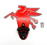Pegasus Mobilgas Oil Sign Bottle Opener - Metal Wall Mount. Fixed Price $24.95.