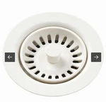Elkay 3-1/2 Inch Basket Strainer Parchment White LKQS35PA. Fixed Price $45.00.