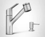 Moen Sombra Spot Resist Stainless 1-HANDLE Pull-out Kitchen Faucet 87701SRS -new. Fixed Price $102.56.