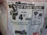 New Sioux Chief 4 In. Dia. Rubber Backup Float Valve. Fixed Price $28.75.