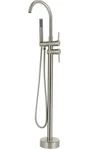 Floor Mount Bathtub Faucet Freestanding High Flow Shower Brushed Nickel-brass. Fixed Price $49.99.