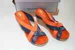 Volatile Women Vulcan Sandals Platform Size 11 Nib Navy Orange New Auburn. Fixed Price $29.99.