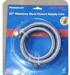 Faucet Supply Line 3/8" 1/2" 36" Low-lead Flexi, Plumbcraft 7307700LF Waxman. Fixed Price $9.99.