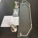 Ginger Empire Gallery Shelf Tempered Glass Satin Nickel 635T-18-SN W12. Fixed Price $39.99.