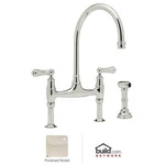 Rohl U.4719L-PN-2 Perrin & Rowe Georgian Era Deck Mount Bridge Kitchen Faucet Wi. Fixed Price $2058.35.