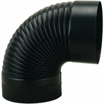 (4)- Black 4" 28 Ga 90 Degree Furnace Heat Stove Pipe Crimped Elbow BM0347. Fixed Price $68.89.
