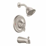 Moen Caldwell 82496EPSRN Brushed Nickel Tub & Shower Faucet W/ Posi-temp Valve. Fixed Price $68.00.