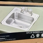 Elkay Neptune Drop Stainless Steel 5 Deep Single Bowl Kitchen Prep Sink. Fixed Price $49.95.