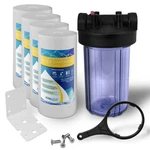 High Capacity Transparent Whole House Water Filter System With Sediment. Fixed Price $79.99.