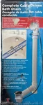 Keeney 1-1/2-IN Brushed Nickel White Cable Drive Drain W/ Pipe 645PVCDSBN F7. Fixed Price $44.95.