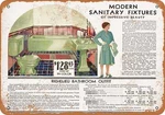 Metal Sign - 1930 Modern Plumbing Fixtures Vintage Look Reproduction. Fixed Price $19.95.