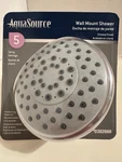 Aquasource Shower Head Adjustable Wall Mount 5 Spray Patterns Chrome #0382666. Fixed Price $23.00.