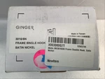 Ginger Motiv 3010/SN Single Hook Frame Series Robe Satin Nickel Bath Sealed Box. Fixed Price $81.41.
