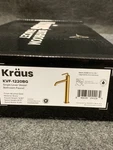 Kraus KVF-1220BG Ramus Vessel Sink Bathroom Faucet & Drain Brushed Gold. Fixed Price $108.50.