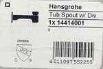 Hansgrohe 14414001 Metris Tub Spout With Diverter,chrome *read*. Fixed Price $66.39.