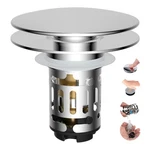 Hibbent Upgraded 3 1 Bathroom Sink Drain Strainer, Universal Pop Chrome. Fixed Price $18.08.