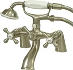 Kingston Brass KS267SN Clawfoot Tub Faucet, Center, Brushed Nickel. Fixed Price $169.99.