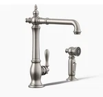 Kohler Artifacts Kitchen Sink Faucet With Swing Spout And Sidespray (99265-VS). Fixed Price $500.00.