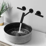 Modern Dual Handle Bathroom Faucet With Honeycomb Showerhead Space-saving Design. Fixed Price $79.72.