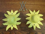 Handmade Yellow Celestial Sun Ceramic Towel Bar Wall Mounts - Bathroom Kitchen. Fixed Price $70.00.