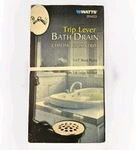 Watts Trip Lever Bath Drain Chrome Trim 1-1/2" Black Plastic Tub New Sealed. Fixed Price $20.00.