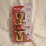 Dexter Schlage J40BYR605 Byron Bed And Bath Knob, Bright Brass. Fixed Price $15.00.