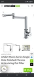 Anzzi KF-102 360 Chrome Single Lever Kitchen Faucet Double Jointed. Fixed Price $199.95.