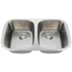 Mr Direct Undermount 29.25''X18.5'' Stainless Double Equal Bowl Kitchen Sink. Fixed Price $119.99.