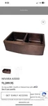Dakota Hand Hammered Copper Double Bowl Kitchen Sink. Fixed Price $800.00.