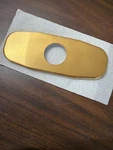 Signature Hardware Brushed Gold Stainless Steel Bathroom Faucet Deck Plate Escut. Fixed Price $17.34.