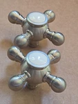 Grohe 19207 Eno Geneva Cross Handles Pair Brushed Nickel. Fixed Price $63.49.