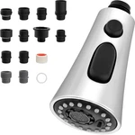 3-FUNCTION Faucet Bubbler Pull Down Kitchen Spray Head 12 Adapters Tap Aerator. Fixed Price $19.99.