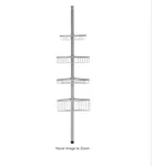 Interdesign York Tension-pole Caddy Powder Coated Silver. Fixed Price $30.00.