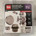 Oatey HDC9898 Toe Touch Closure 1-1/2" Bath Waste/overflow Drain Brushed Nickel. Fixed Price $5.99.