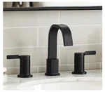 Origin 21 Veda Matte Black Widespread 2-HANDLE Watersense Bathroom Sink Faucet. Fixed Price $103.99.