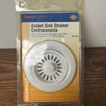 Master Plumber #547-656 White Basket Sink Strainer New ! For 3 1/2 Drains. Fixed Price $13.99.