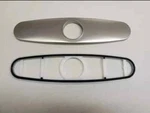New Moen Spot Resistant Stainless Kitchen Faucet Escutcheon Plate + Gasket 10.5". Fixed Price $25.13.