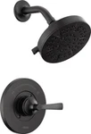 Delta Faryn 1 Handle 5-SPRAY Shower Faucet Matte Black-certified Refurbished. Fixed Price $119.90.