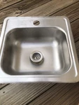 Elkay Dayton Stainless Steel 15" X 5-3/16", Single Bowl Drop-in Bar Sink. Fixed Price $44.00.