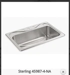 Sterling Kohler Southhaven Series 45987-4-NA Kitchen Sink. Fixed Price $299.99.