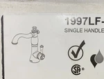 Delta Cassidy 1997LF-CZ Bar Prep Kitchen Sink Swivel Faucet Champagne Bronze New. Fixed Price $338.00.