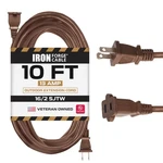 Iron Forge Cable Prong Outdoor Extension Cord 10 Ft, 16/2 Foot, Brown. Fixed Price $27.45.