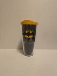 Tervis Batman Logo Patch Insulated Tumbler Mug Cup W/ Yellow Lid 24OZ.. Fixed Price $8.75.